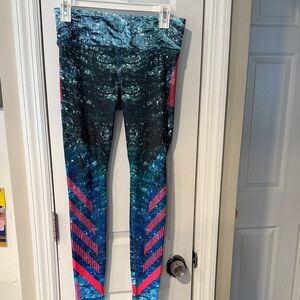 Noli Stellar Print Leggings - Blue and Pink